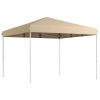 Outsunny 13' x 13' Pop Up Canopy Tent with Height Adjustable, Wheeled Carry Bag for Outdoor, Garden, Patio, Beige
