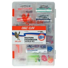 Eagle Claw Western Freshwater Kit, 98 Pieces, Small, Clear