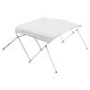 3 Bow Boat Bimini Tops 6'Lx(67"-72")W x 46"H Awning Canopy Light Grey