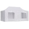 Outsunny 10x20 Pop Up Canopy, White Versatile Canopy, Sidewalls for Events & Privacy