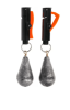 Eagle Claw Snap Weight Trolling Weights Quick Release Line Clip 2 oz. 2 Pack Orange Black