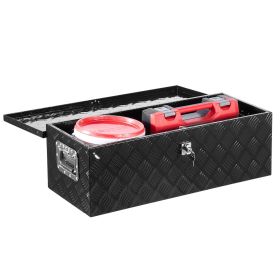 30"x13"x9.6" Heavy Duty Aluminum Truck Bed Tool Box for Pickup RV Black