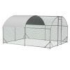 10x13FT Large Walk in Chicken Coop Dome Shaped Metal Poultry Cage Outdoor Hen House with Waterproof Cover for Backyard Farm Rabbits Ducks Pets Safe En