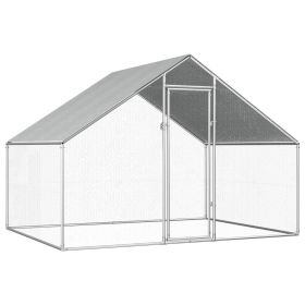 Outdoor Chicken Cage 9'x6.6'x6.3' Galvanized Steel