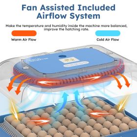 70 Egg Incubator with Automatic Turning & Humidity Control – Digital Poultry Hatcher for Chicken, Duck