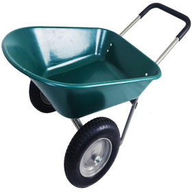 Only Supports Self Pickup  Dual-Wheel Home Garden Yard Utility Wheelbarrow Cart With Built-in Stand