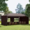Outsunny 10' x 20' Pop Up Outdoor Party Tent with 4 Removable Sidewalls, Wedding & Event Canopy with Carry Bag for Patio, Backyard, Coffee