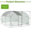 10x13FT Large Walk in Chicken Coop Dome Shaped Metal Poultry Cage Outdoor Hen House with Waterproof Cover for Backyard Farm Rabbits Ducks Pets Safe En