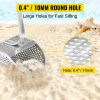 VEVOR Metal Detector Sand Scoop, Stainless Steel Metal Detecting Beach Scoop Scoops, 10 MM Hole Beach Metal Detector Scoop Shovel