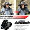 2025 New Solar Fan Outdoor Fishing Hat-Solar Sun Protection Sun Hat With Fan Solar Fan Hat Dual Power Supply Fan Outdoor Fan Solar Powered Outdoor Fis
