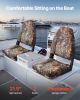 VEVOR Boat Seat High Backrest Flip Up Boat Seat Sponge Cushion Camouflage