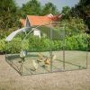 10x13FT Large Walk in Chicken Coop Dome Shaped Metal Poultry Cage Outdoor Hen House with Waterproof Cover for Backyard Farm Rabbits Ducks Pets Safe En