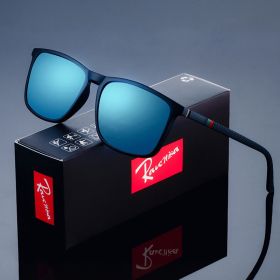 Fashion Square Polarized Sunglasses man Driving Fishing Luxury Brand Designer UV400 Eyewear (Lenses Color: Blue, Frame Color: polarized)