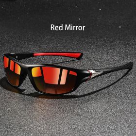 Photochromic Polarized Sports Vintage Sunglasses Men Women Fishing Cycling Driving Mountaineering Chameleon Sun Glasses UV400 (Lenses Color: RedMirror)