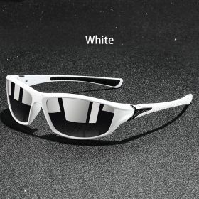 Photochromic Polarized Sports Vintage Sunglasses Men Women Fishing Cycling Driving Mountaineering Chameleon Sun Glasses UV400 (Lenses Color: White)