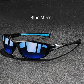 Photochromic Polarized Sports Vintage Sunglasses Men Women Fishing Cycling Driving Mountaineering Chameleon Sun Glasses UV400 (Lenses Color: IceBlueMirror)