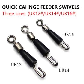 5pcs Carp Fishing Quick Change Feeder Swivels Method Feeder Fishing Accessories Swivel Snaps For Carp Fishing Tackle Connector (ATitle: A)