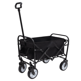 Collapsible Foldable Wagon Cart Beach Wagon Heavy Duty Utility Cart Utility Wagon Grocery Cart for for Camping Shopping Sports Gardeing Fishing Suppor (Color: AS PIC)