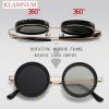 ND9 Adjustable Dimming Sun Glasses Men Women Polarized Round Sunglasses Retro Punk Men's Fishing Eyeglasses Outdoor Shades UV400