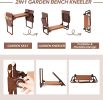 Widen Garden Kneeler and Seat Bench Folding Garden Workseat with EVA Foam Kneeling Pad and Dual Pouch