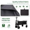 Heavy Duty Collapsible Wagon Cart - Large Capacity Foldable Beach Cart for Camping, Sports,Shopping & More , Portable & Easy to Store